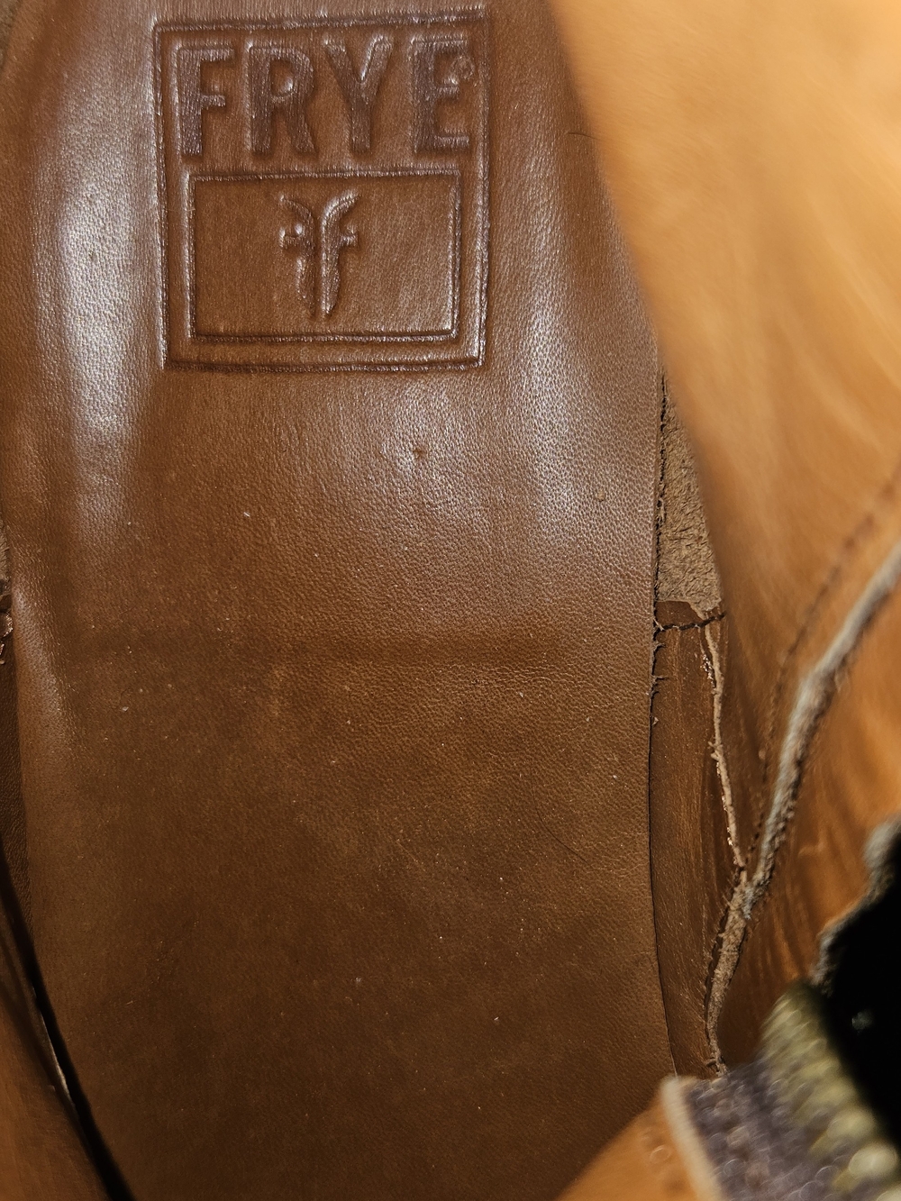 Frye Men's Cognac Leather Buckle Ankle Boots - Picture 15 of 16